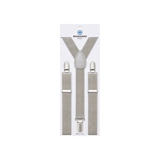 Mavezzano Boys’ Grey Adjustable Suspenders