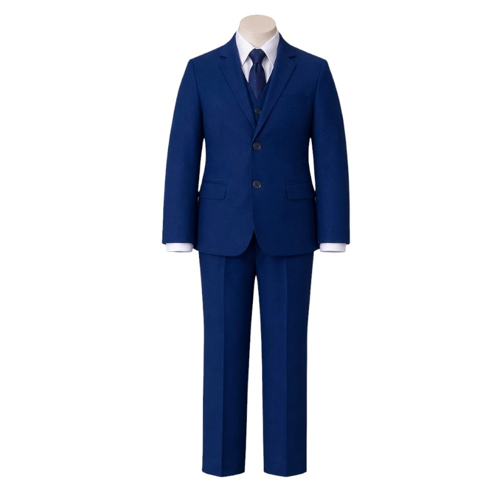 Fancy Kids Husky Fit Boys 5-Piece Teal Suit