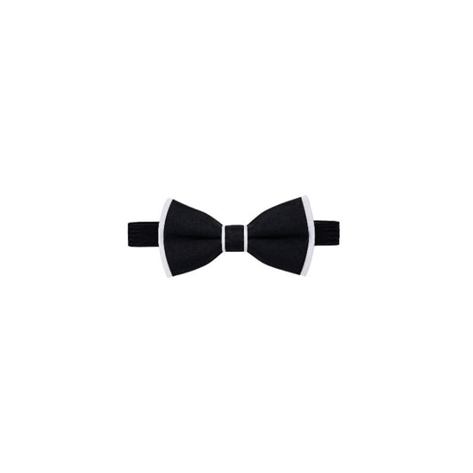 Boys Two-Tone Black & White Adjustable Bow Tie