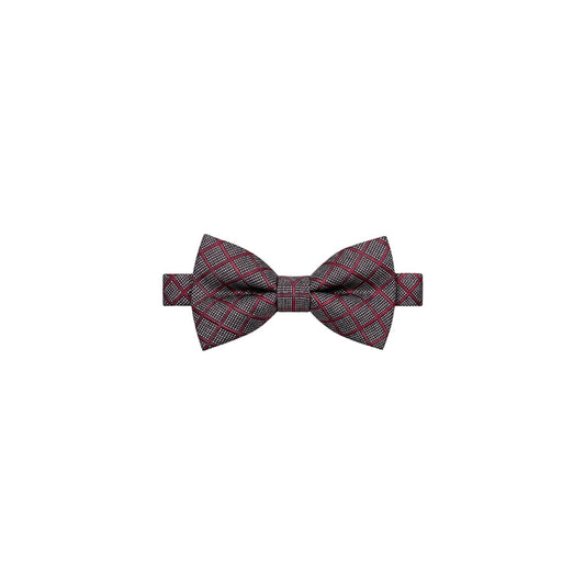 Men’s Red & Grey Pattern Adjustable Bow Tie