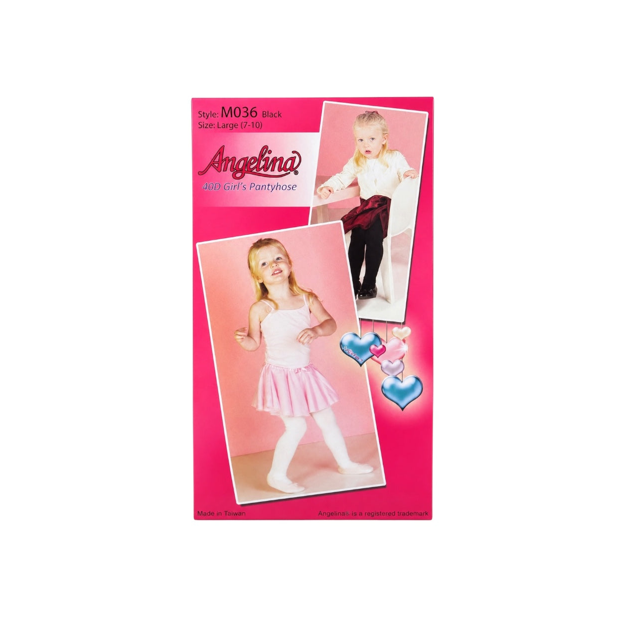Angelina™ Girls' Black Pantyhose