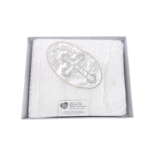 Precious Moments "Bless This Child" Baptism & Christening Shawl
