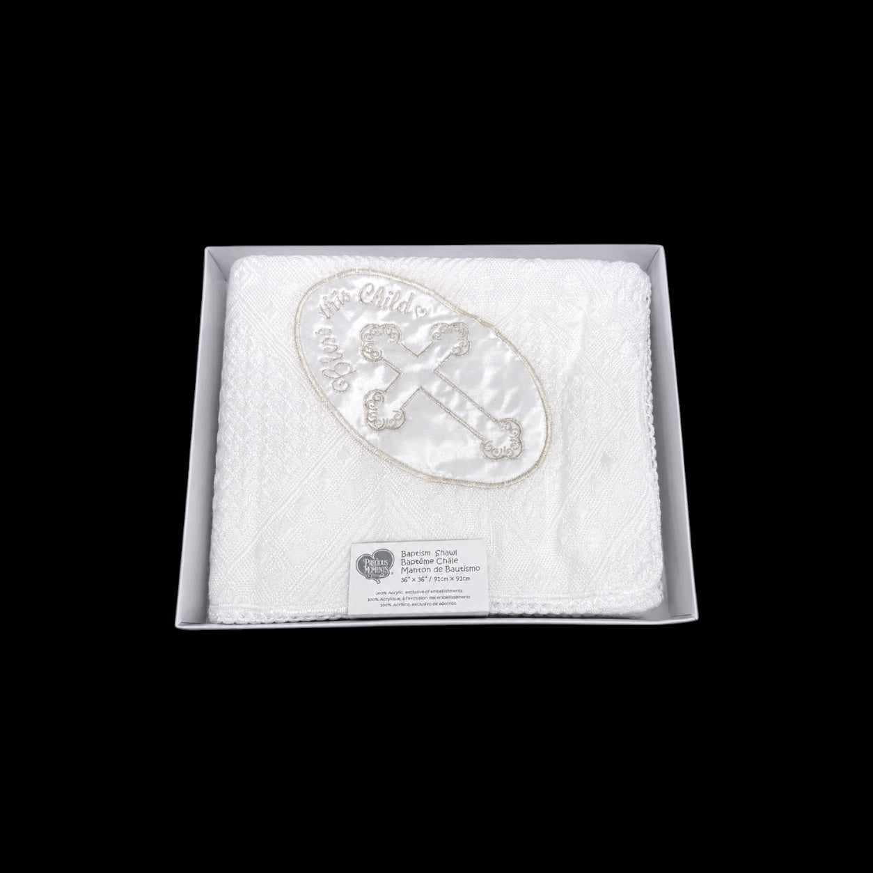 Precious Moments "Bless This Child" Baptism & Christening Shawl