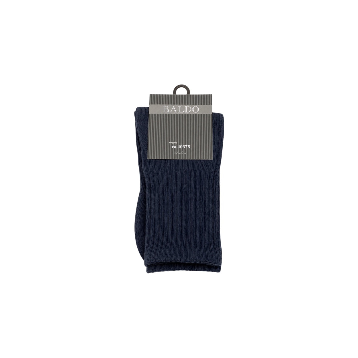 Boys' Baldo Navy Cotton Blend Dress Socks
