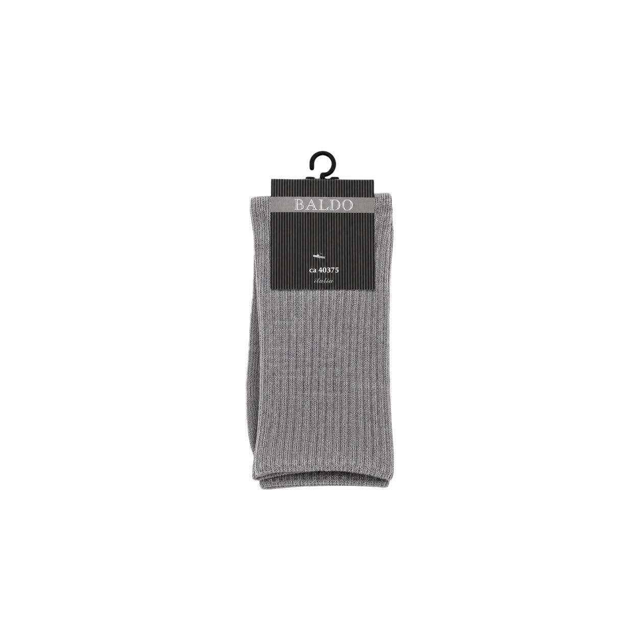 Boys' Baldo Grey Cotton Blend Dress Socks