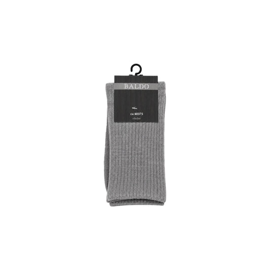 Boys' Baldo Grey Cotton Blend Dress Socks