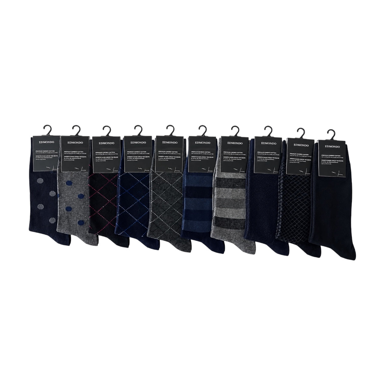 Edmondo Men's Cotton Blend Dress Socks
