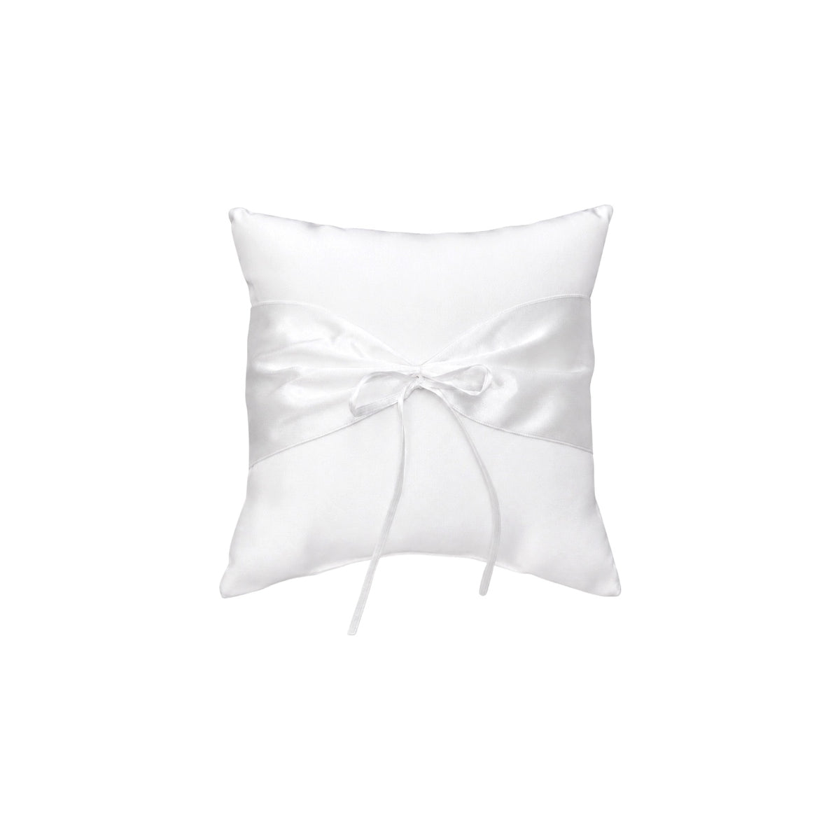 Victoria Lynn Elegant Silk Wedding Ring Bearer White Pillow