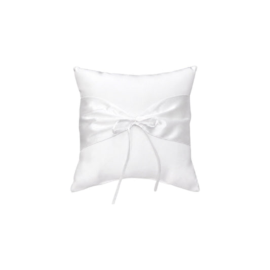 Victoria Lynn Elegant Silk Wedding Ring Bearer White Pillow