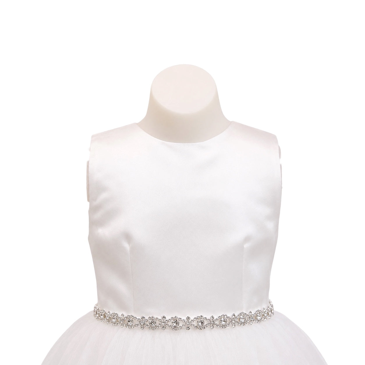 Rhinestone Belt with Organza Sash