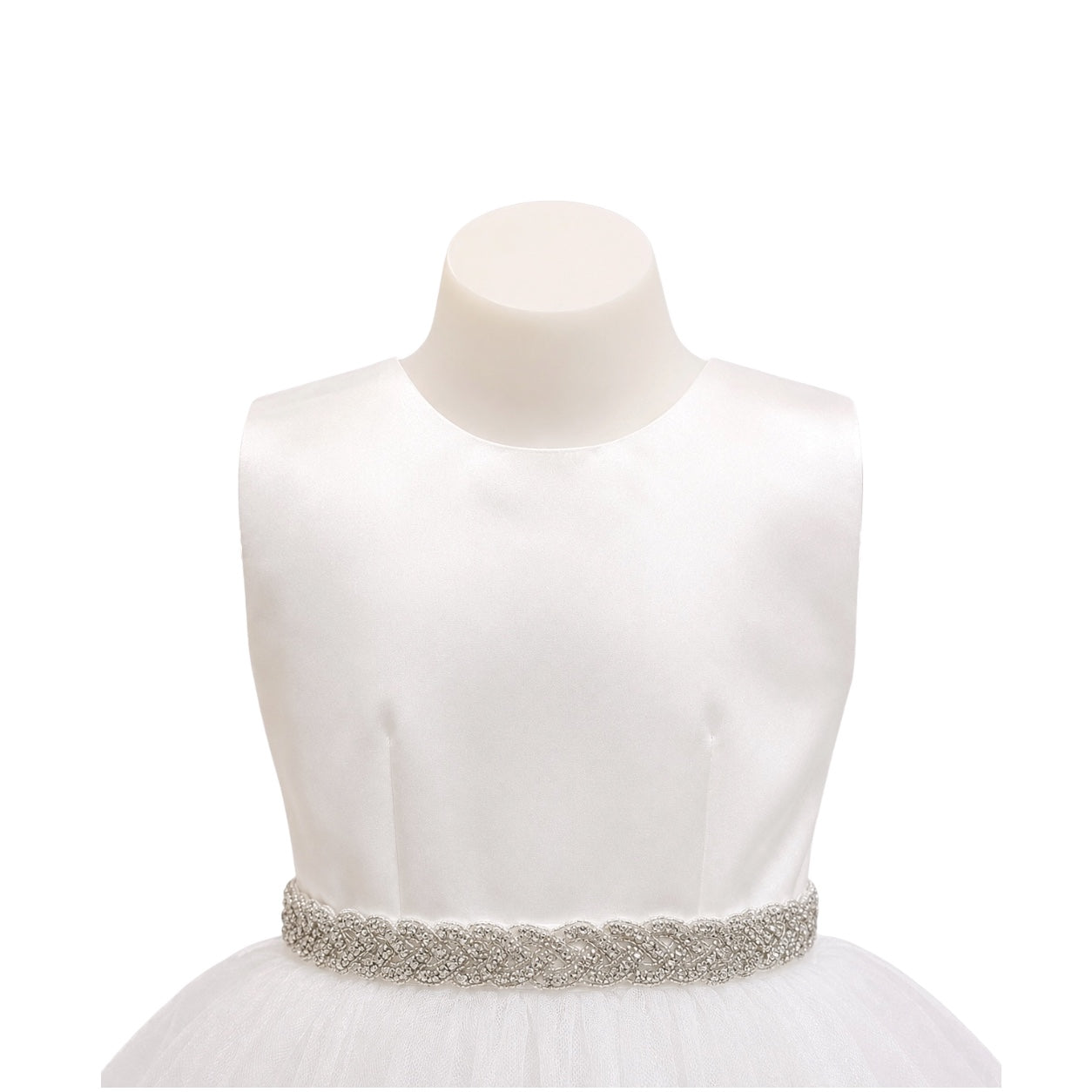 Rhinestone Belt with Organza Sash