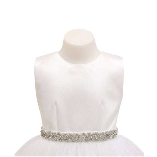 Rhinestone Belt with Organza Sash