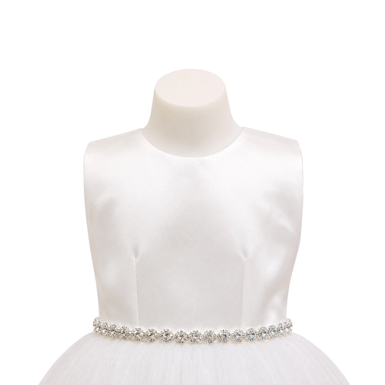 Rhinestone Belt with White Sash