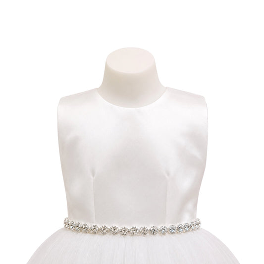 Rhinestone Belt with White Sash
