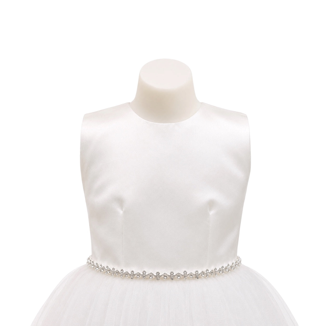 Zig Zag Rhinestone Belt with Organza Sash