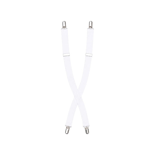 Boys’ White Adjustable Suspenders