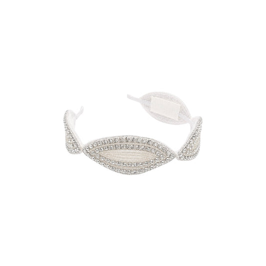 Off-White Crystal & Rhinestone Twist Headband