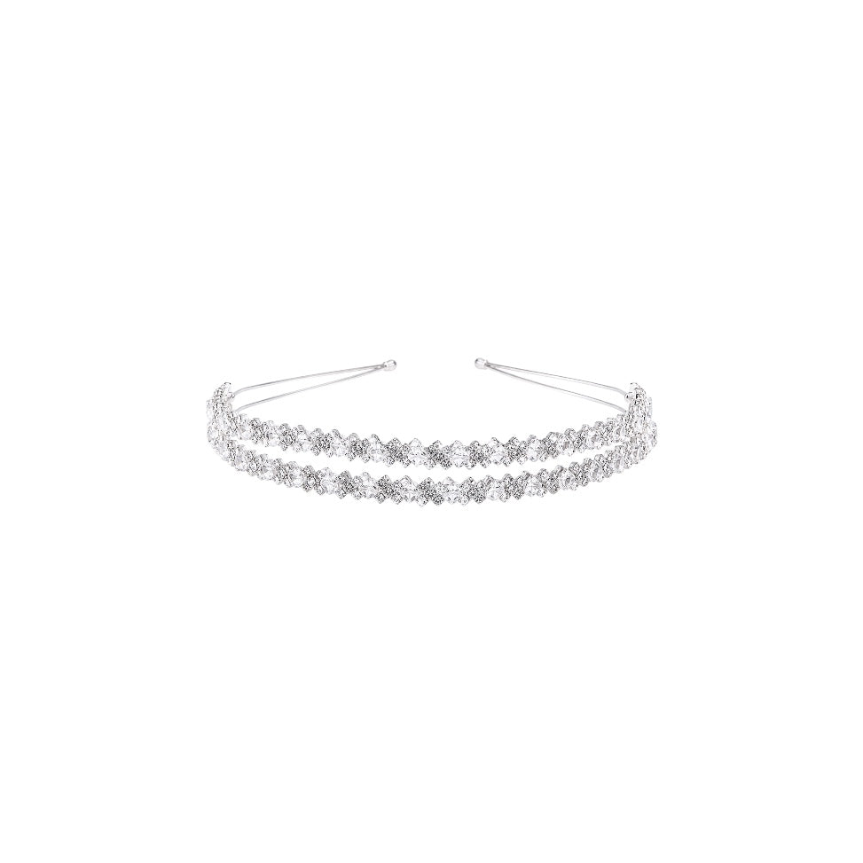 Double Row Crystal & Rhinestone Headband