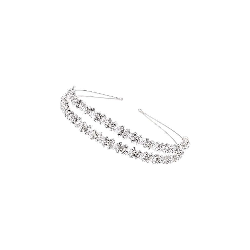 Double Row Crystal & Rhinestone Headband