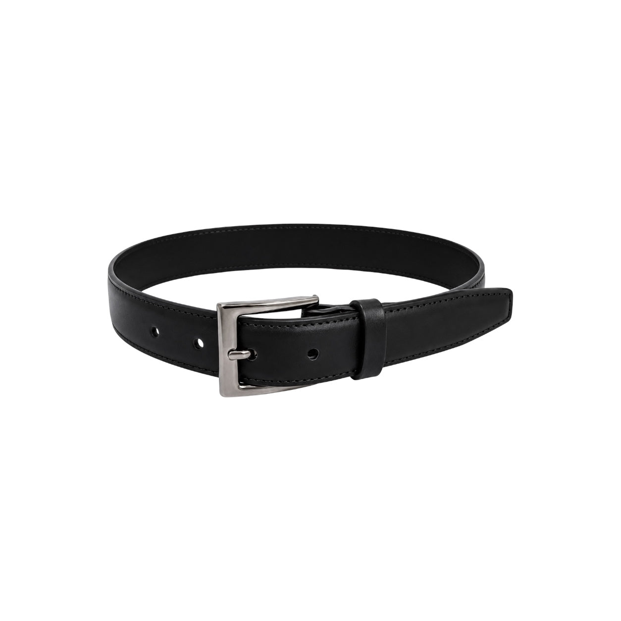 Fancy Kids Boys' Leather Dress Belt with Silver Buckle