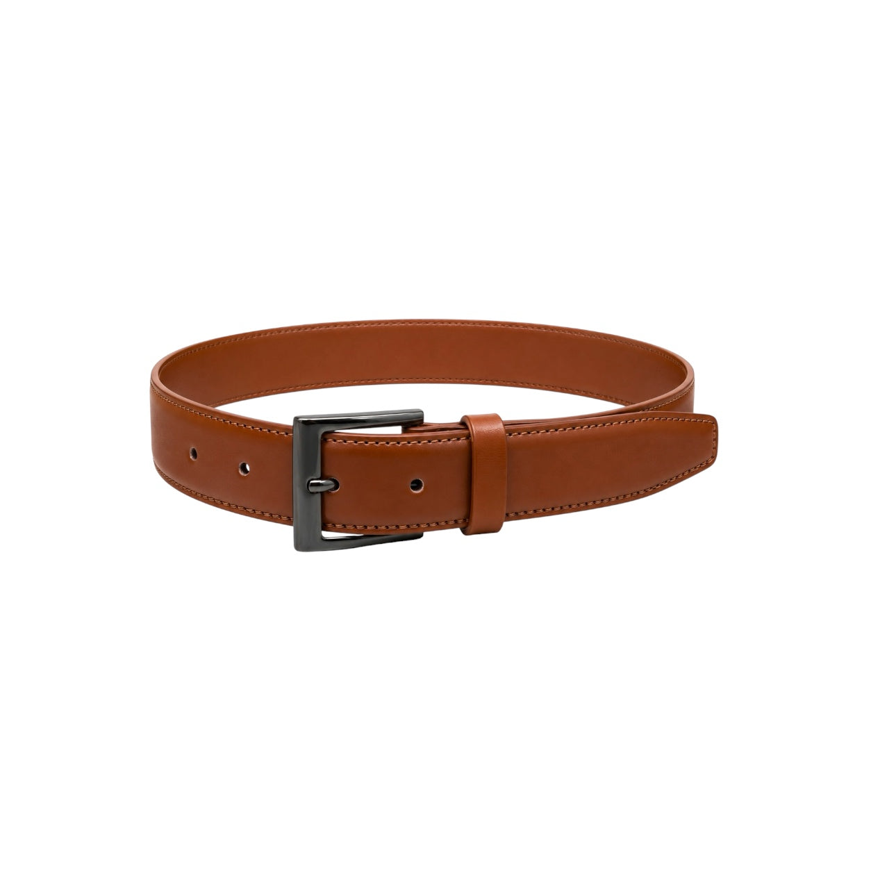 Fancy Kids Boys' Leather Dress Belt with Silver Buckle