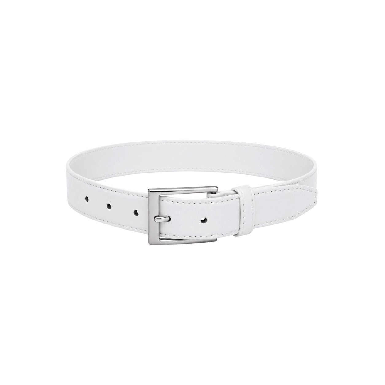Mavezzano Boys’ Patent White Dress Belt