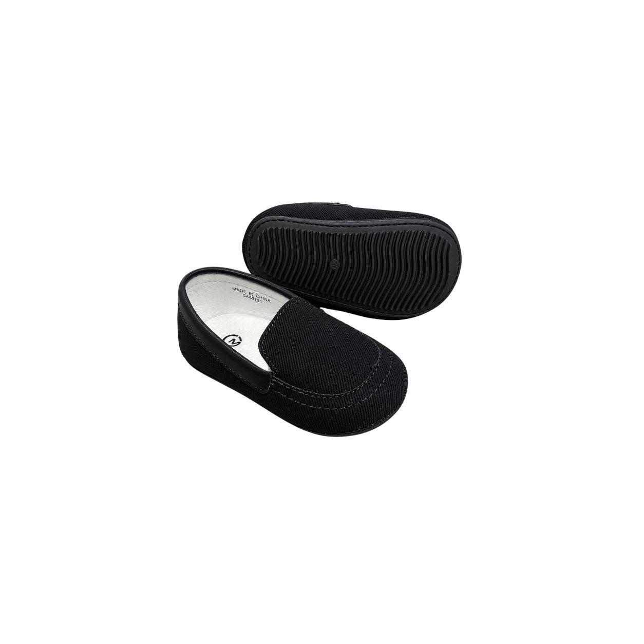 Mavezzano Baby Slip-On Black Dress Loafers
