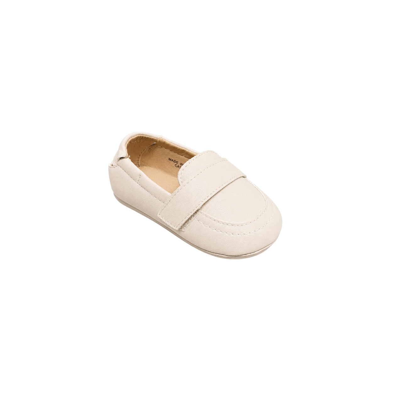 Mavezzano Baby Beige Dress Loafers with Comfort Strap