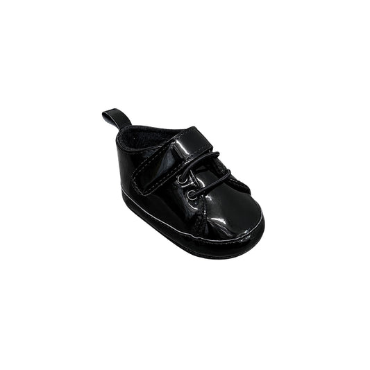 TenderToes Patent Black Pre-Walker Dress Shoes (Soft Sole)
