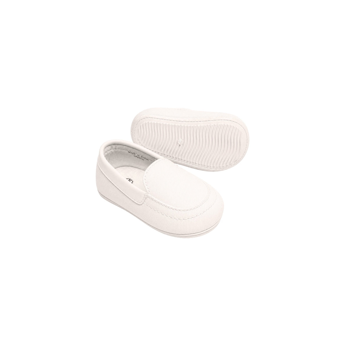 Mavezzano Baby Slip-On White Dress Loafers
