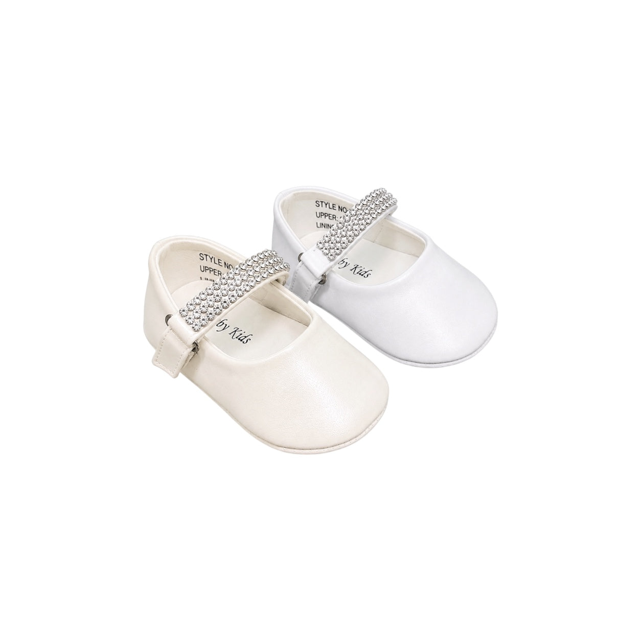 Fancy Kids Rhinestone Strap Pre-Walker Dress Shoes (Soft Sole)