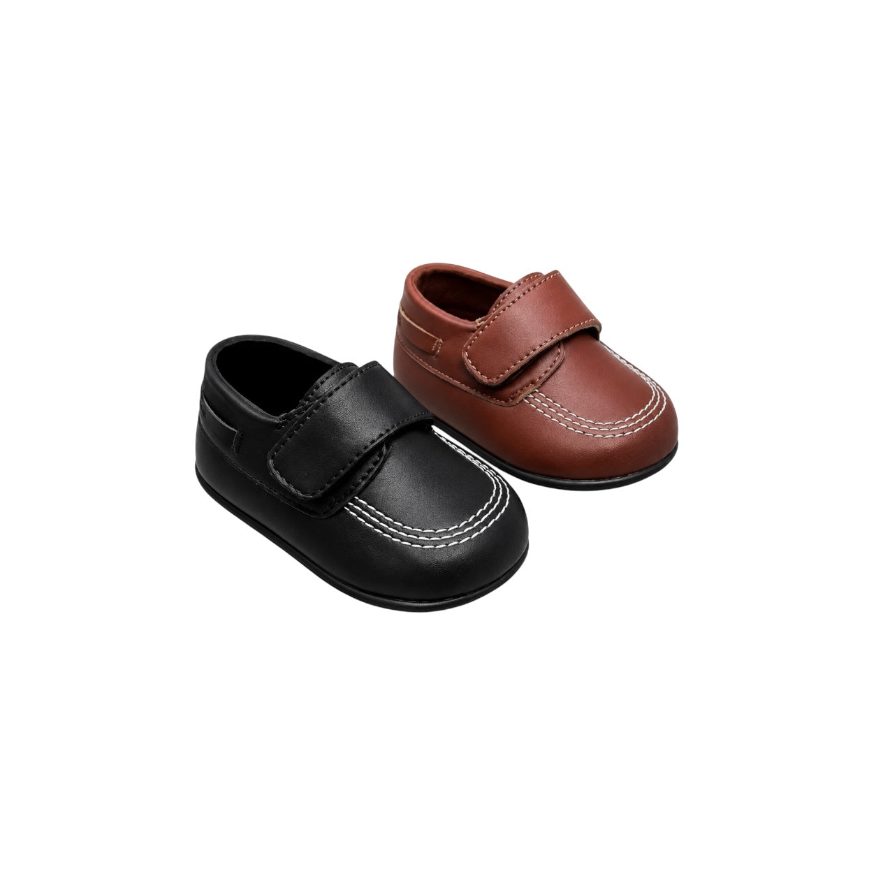 Fancy Kids Baby & Toddler Moc Toe Loafers with Velcro Strap