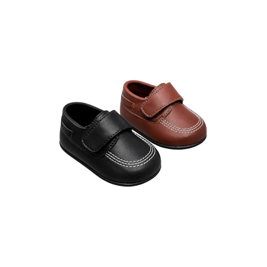 Fancy Kids Baby & Toddler Moc Toe Loafers with Velcro Strap