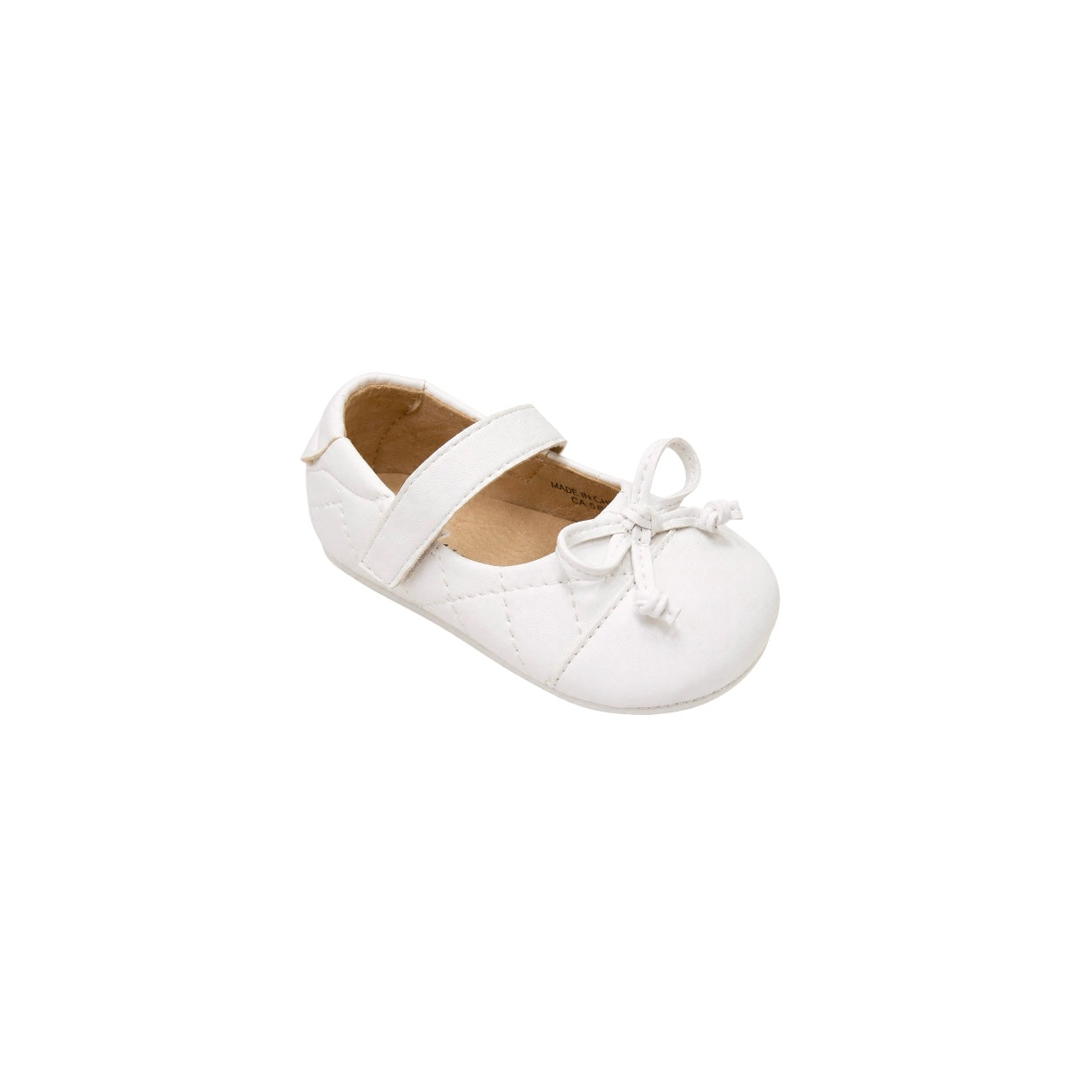 Jolene White Quilted Bow Mary Jane Dress Shoes