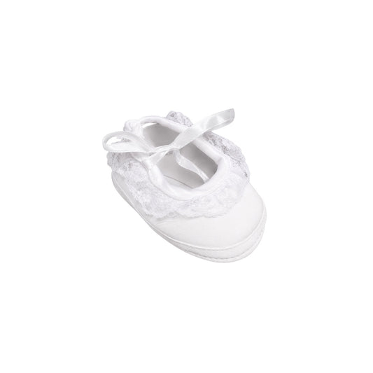 Fancy Kids Baby Girls' White Lace Booties