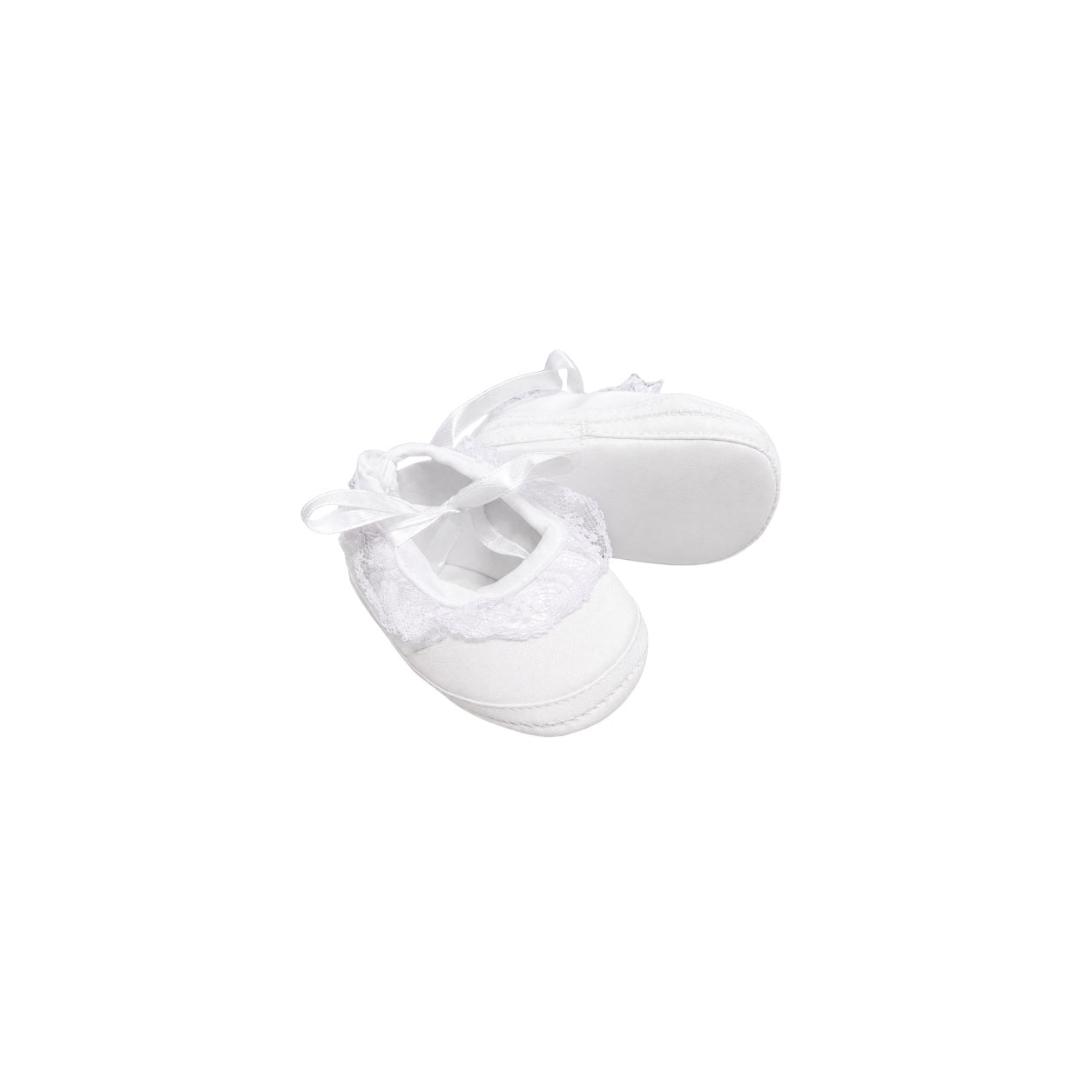 Fancy Kids Baby Girls' White Lace Booties