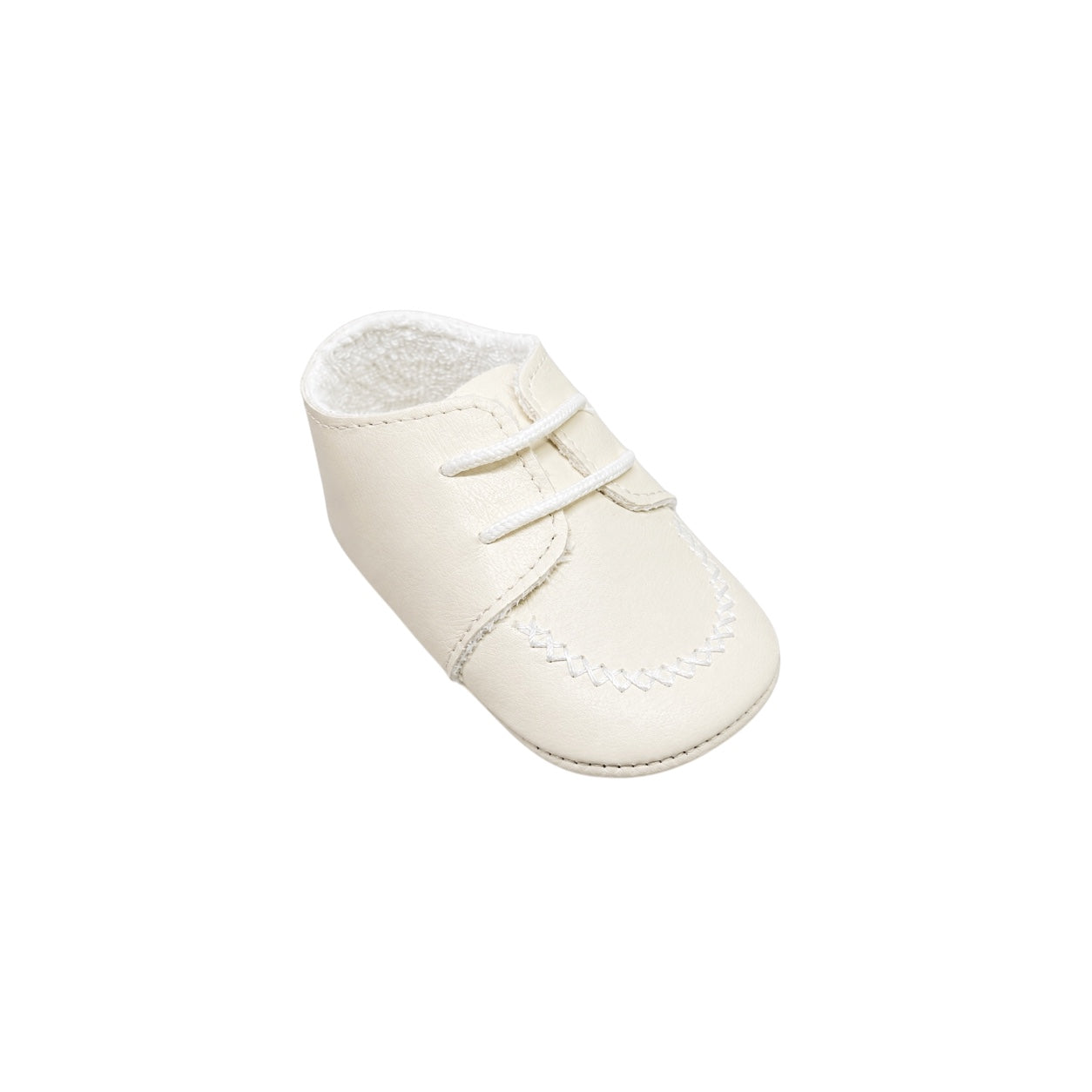 BE-BE Ivory Leather Pre-Walker Shoes (Soft Sole)