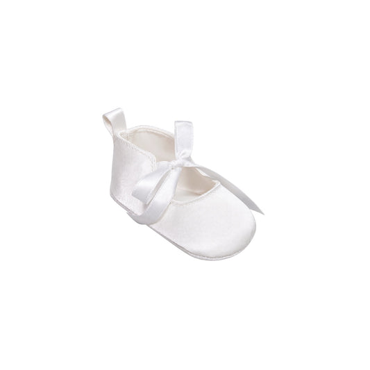 Tendertoes Baby Girls' White Satin Pre-Walker Ballet Shoes (Soft Sole)