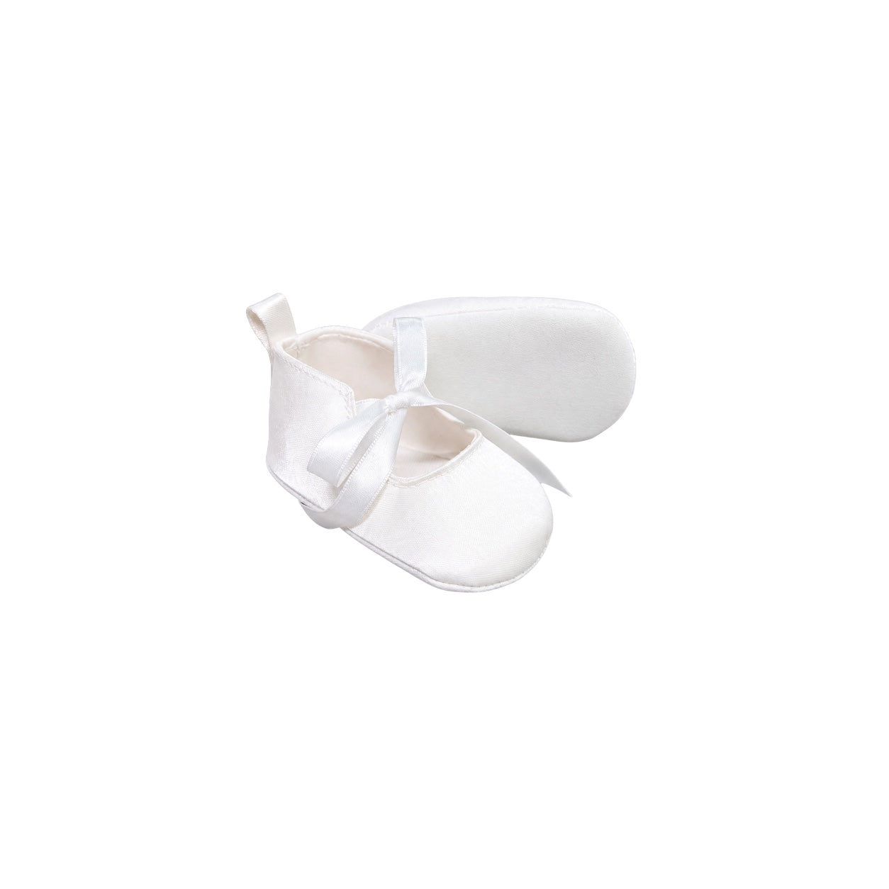 Tendertoes Baby Girls' White Satin Pre-Walker Ballet Shoes (Soft Sole)