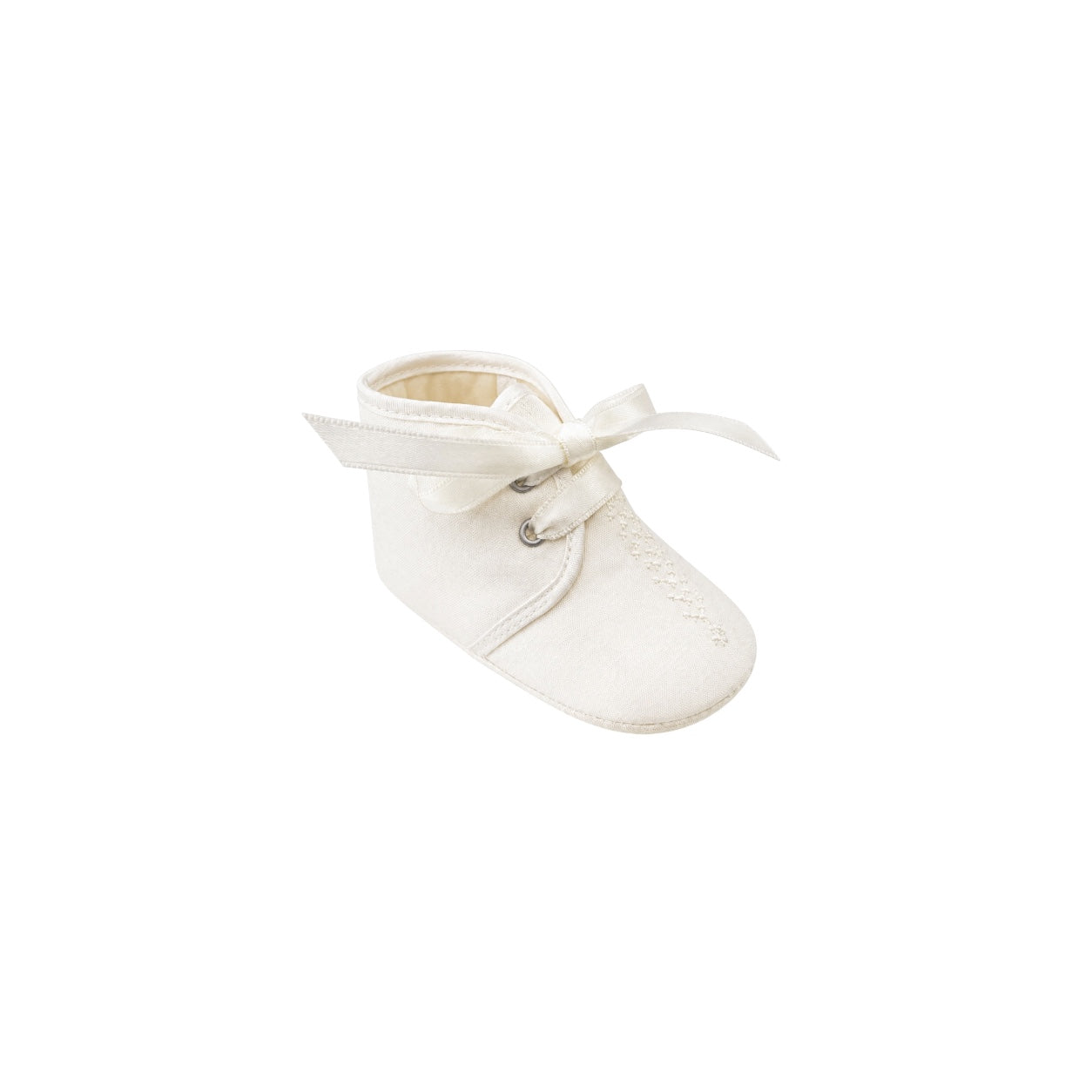 BE-BE Ivory Satin Pre-Walker Shoes (Soft Sole)