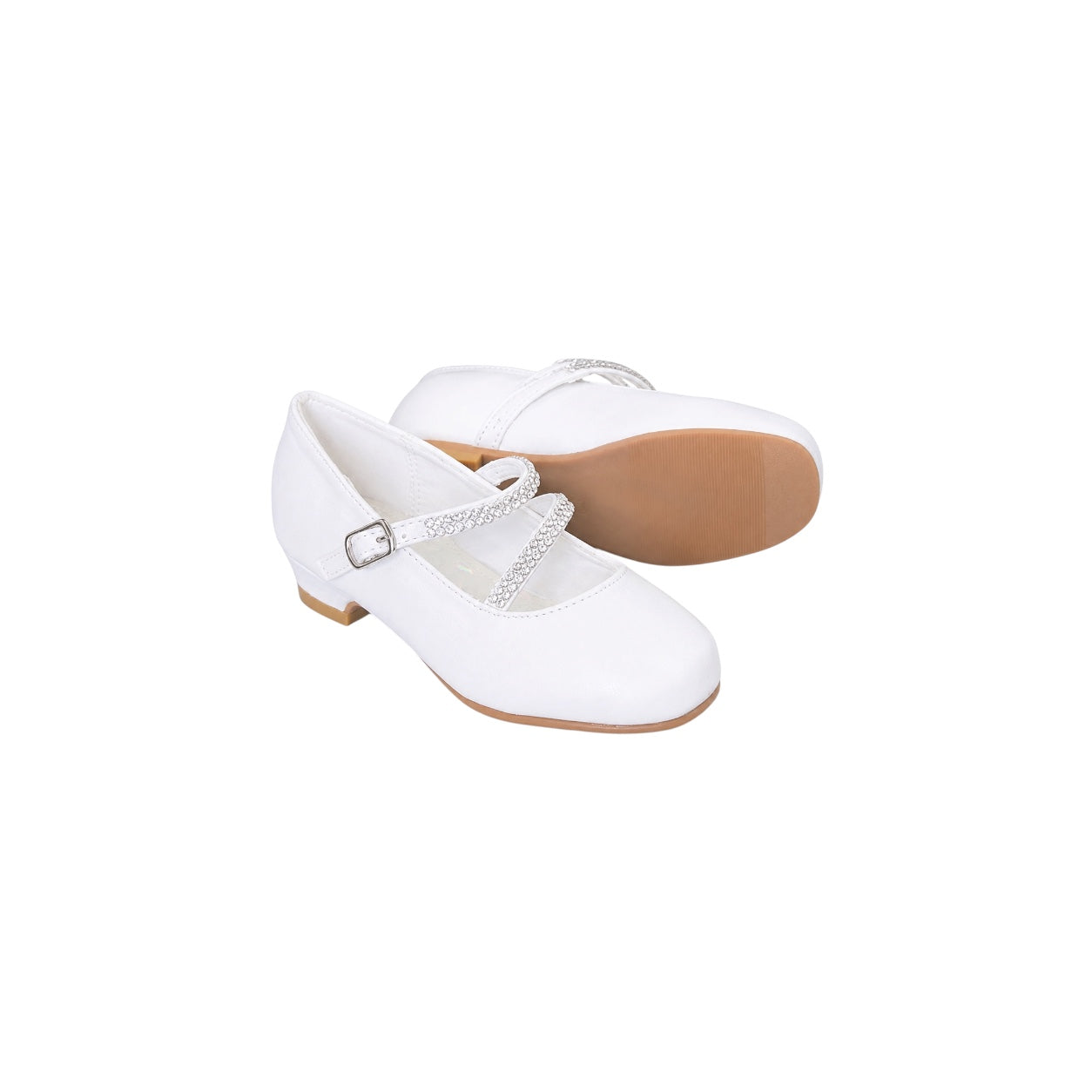 Fancy Kids Girls' Rhinestone Double-Strap Dress Heel