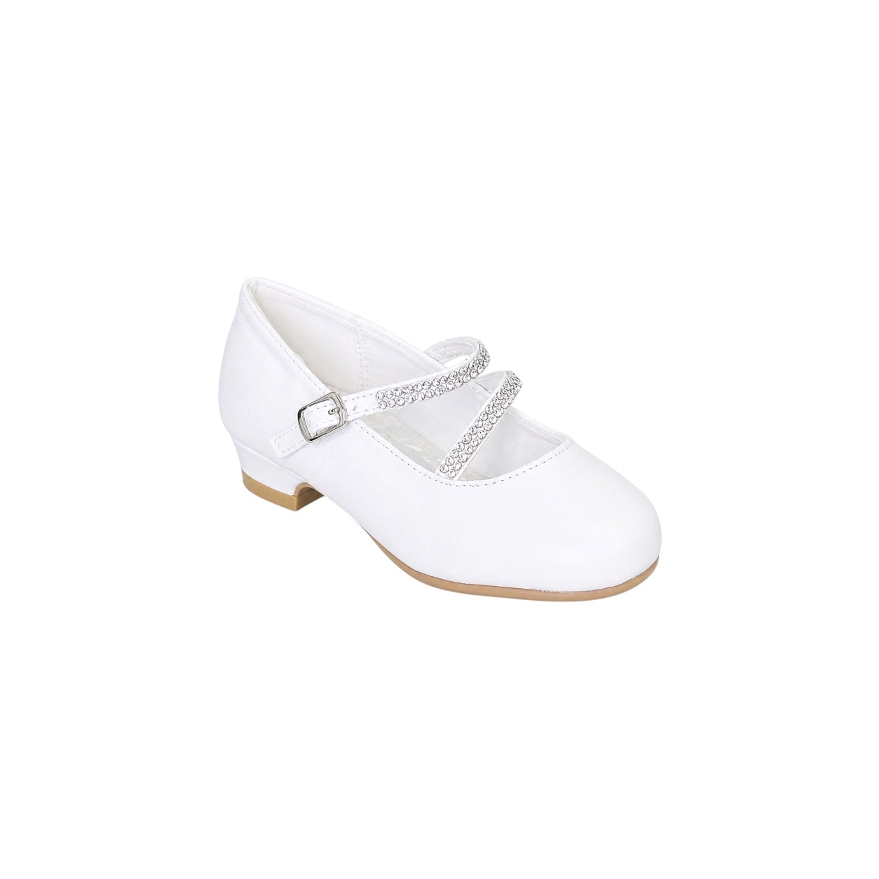 Fancy Kids Girls' Rhinestone Double-Strap Dress Heel