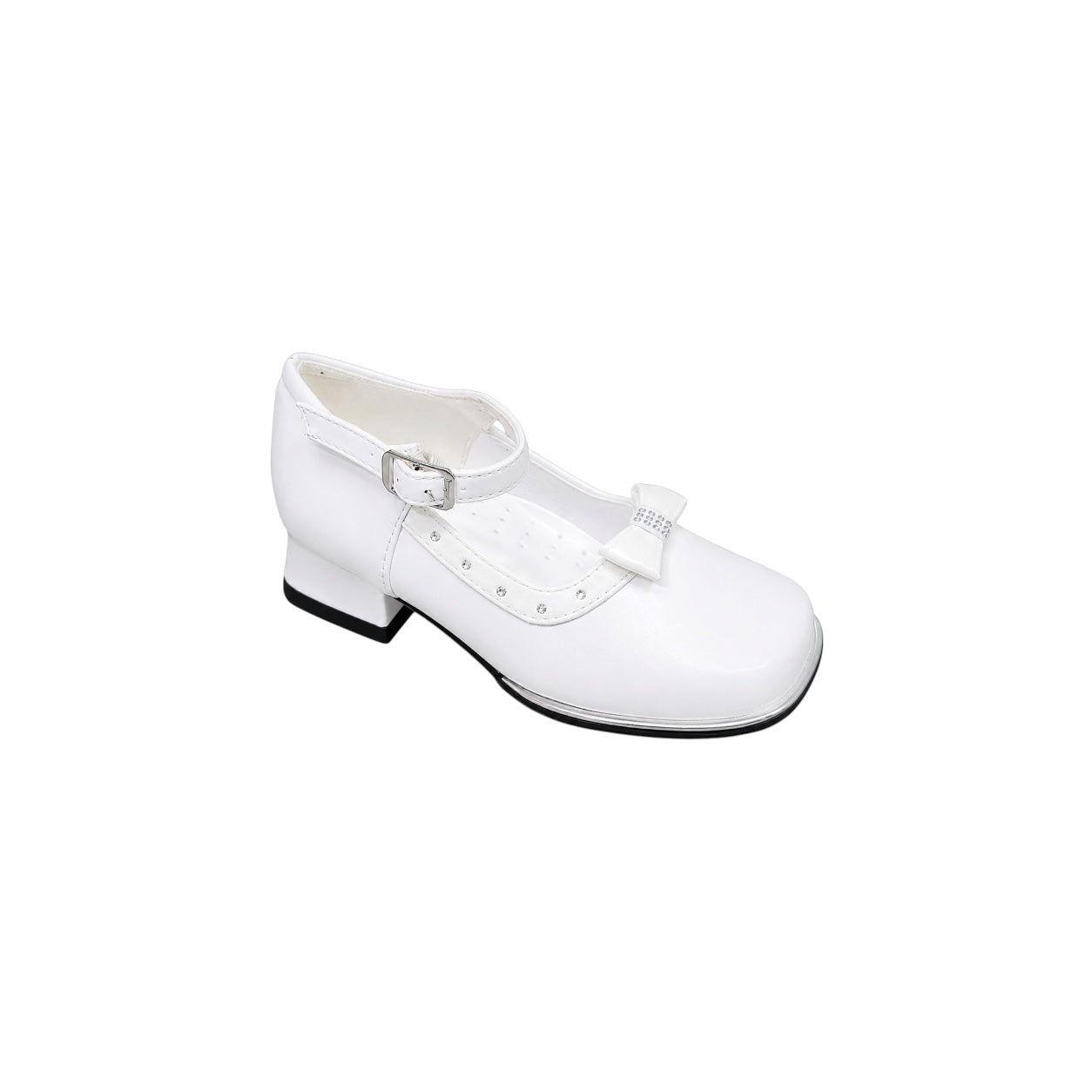 Jolene Girls' Bow Accent White Dress Heel