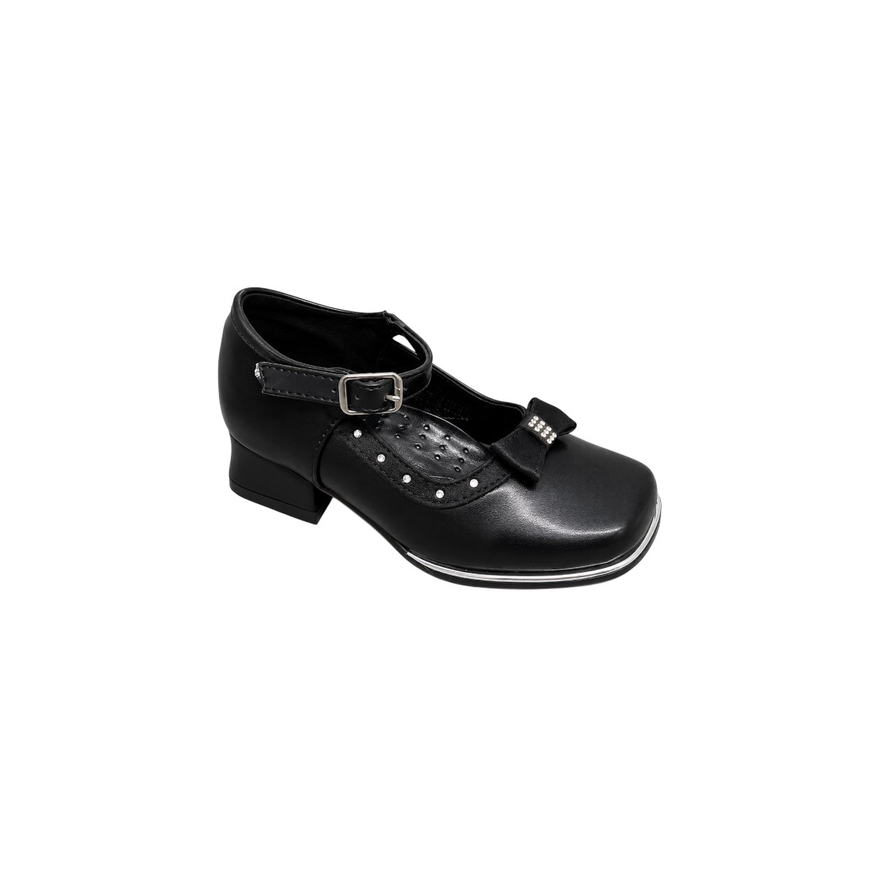 Jolene Girls' Bow Accent Black Dress Heel