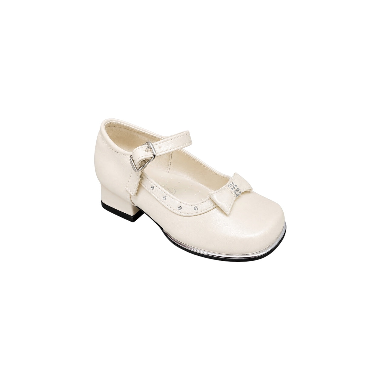 Jolene Girls' Bow Accent Ivory Dress Heel