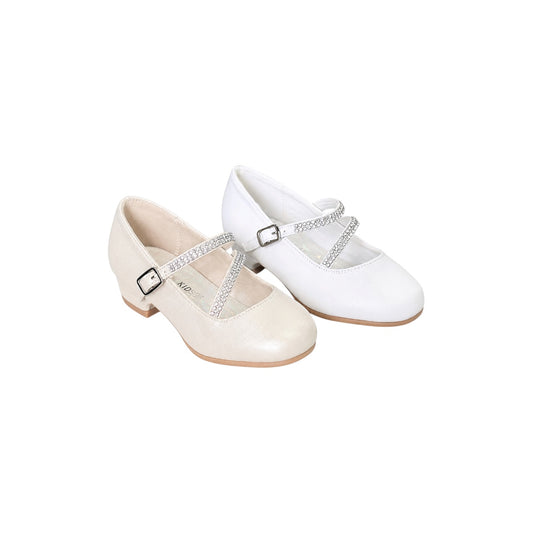 Fancy Kids Girls' Rhinestone Double-Strap Dress Heel