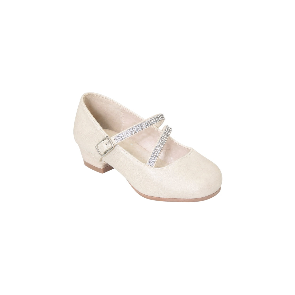 Fancy Kids Girls' Rhinestone Double-Strap Dress Heel