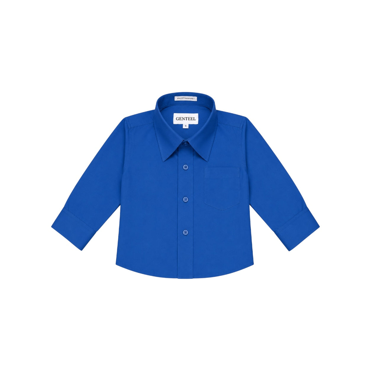 GENTEEL Classic Fit Royal Blue Long Sleeve Dress Shirt (Size 5)