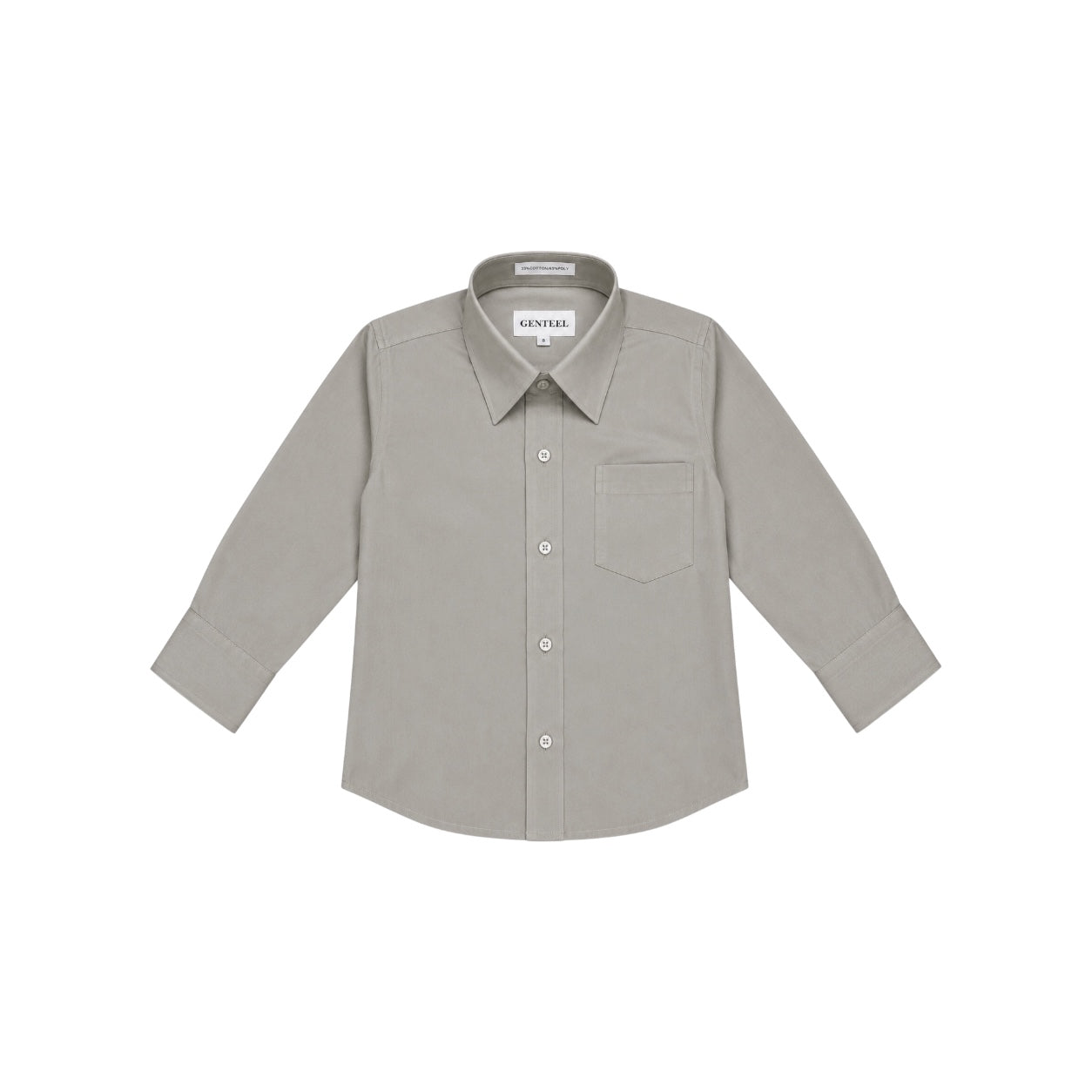 GENTEEL Classic Fit Olive Green Long Sleeve Dress Shirt (Size 2)