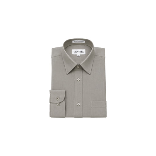 GENTEEL Classic Fit Olive Green Long Sleeve Dress Shirt (Size 2)